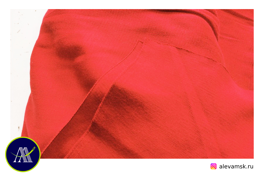 Трикотажная резинка (красный) 1х1 // арт. 11422